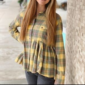 Ivy Jane flannel shirt snap button down soft NEW small oversized long sleeve NWT